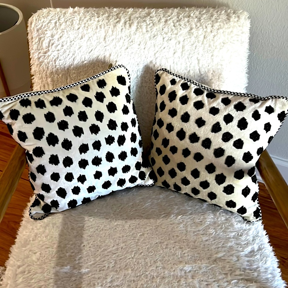 McKenzie Childs Tomcat Pillows (x2)
